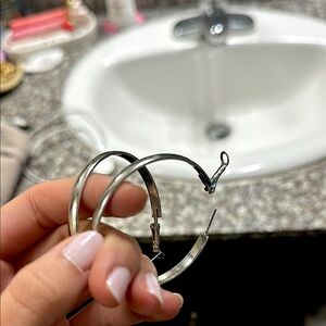 Silver Hoop Earrings